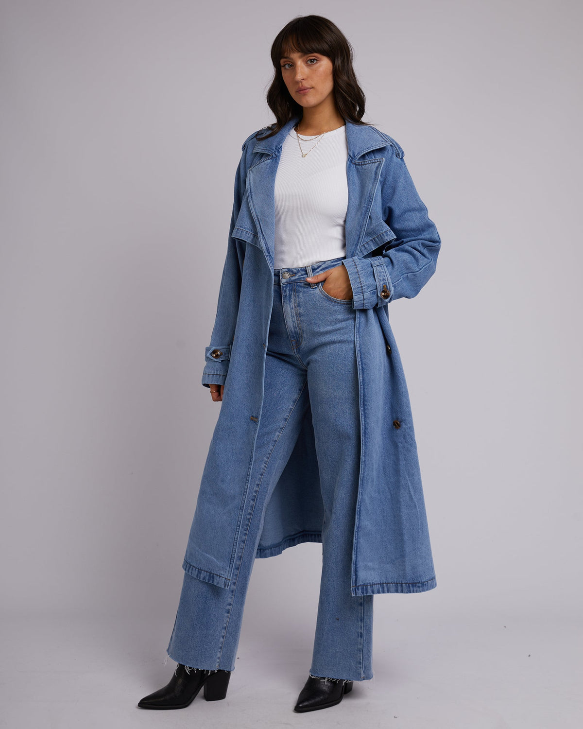 All About Eve-Rio Trench Coat Heritage Blue-Edge Clothing