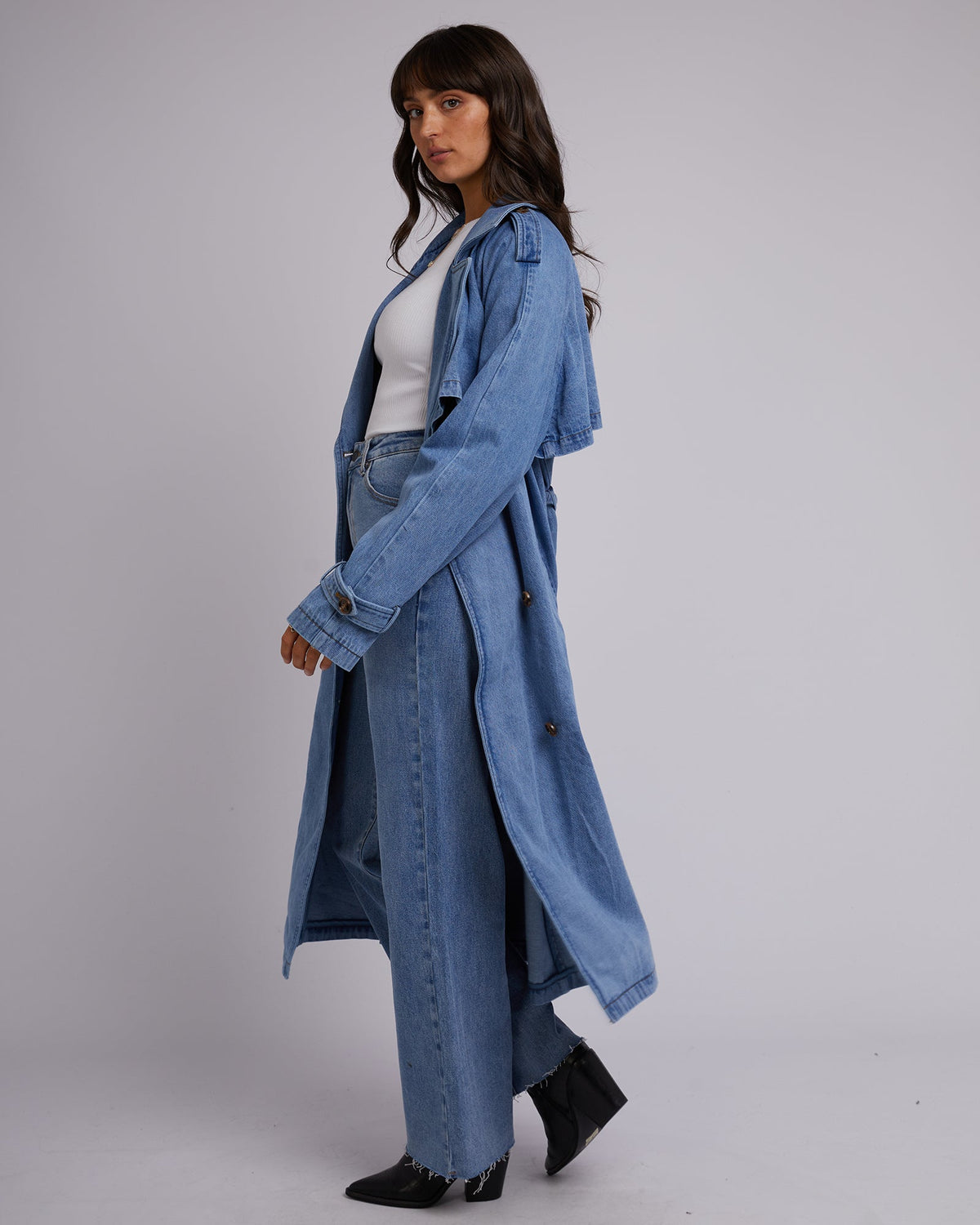 All About Eve-Rio Trench Coat Heritage Blue-Edge Clothing