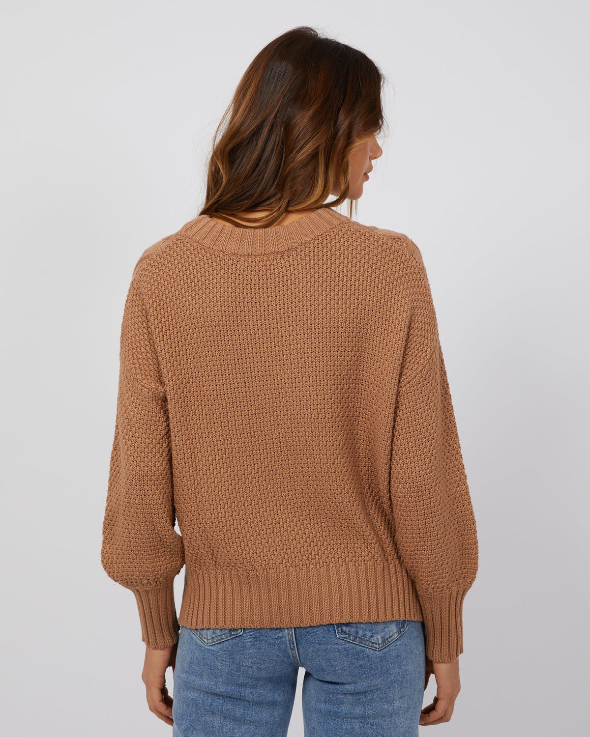 All About Eve-Rue Knit Sweater Tan-Edge Clothing