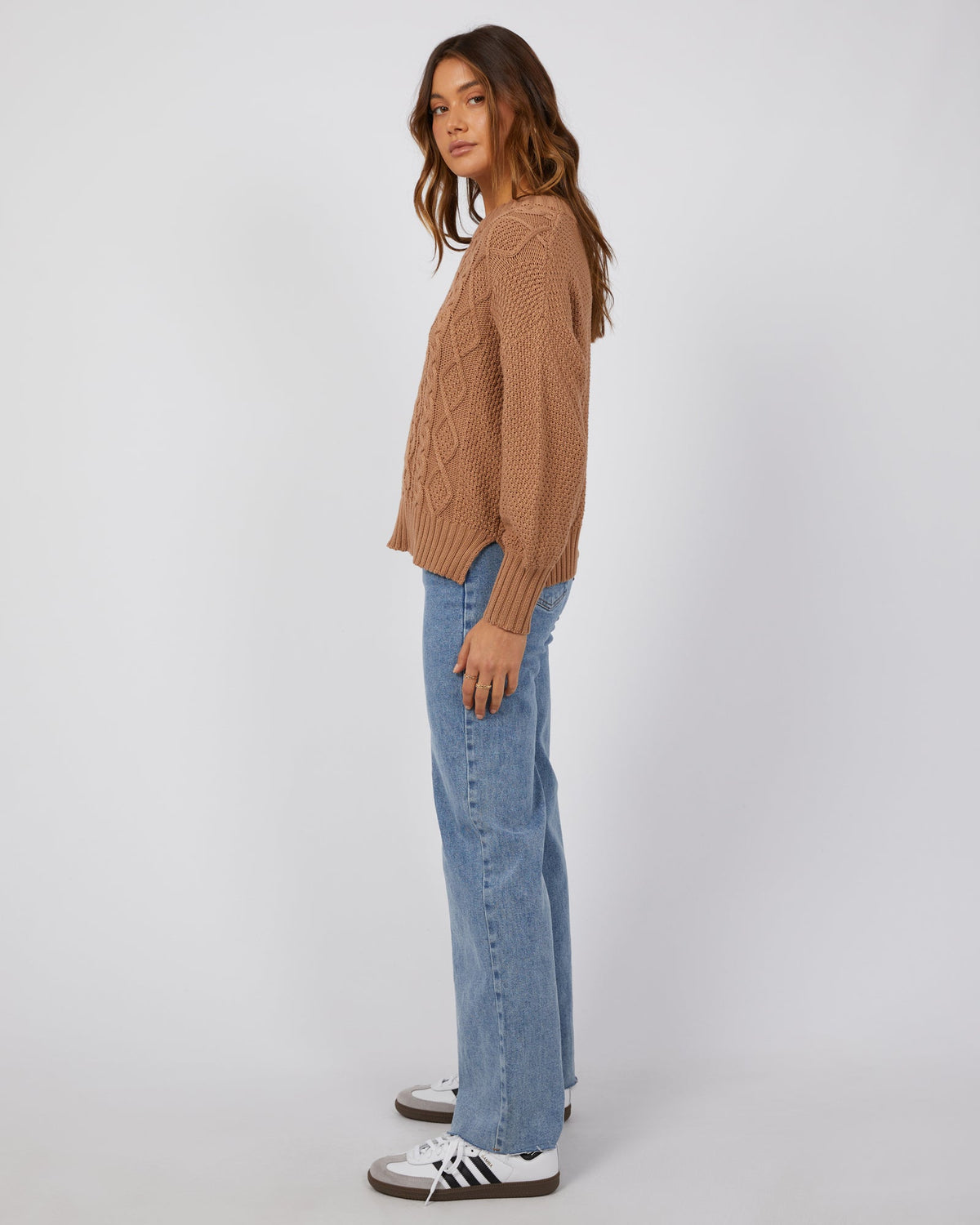 All About Eve-Rue Knit Sweater Tan-Edge Clothing