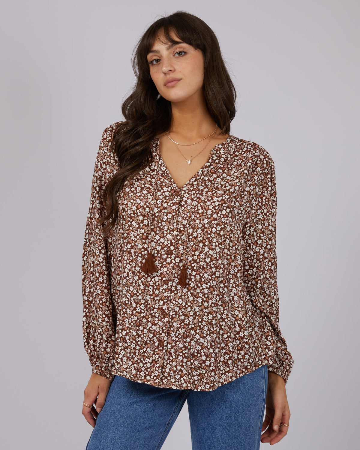 All About Eve-Tallows Floral Shirt Print-Edge Clothing