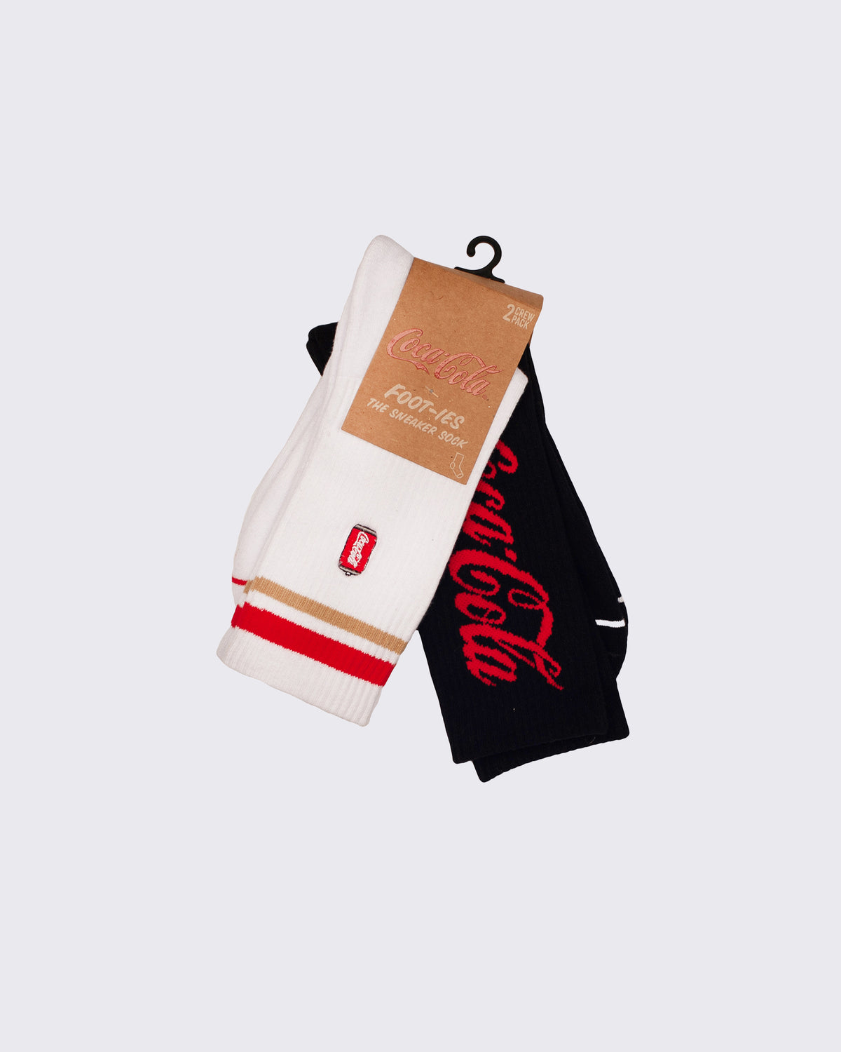 Coke Can Sneaker 2 Pk Sock White Black