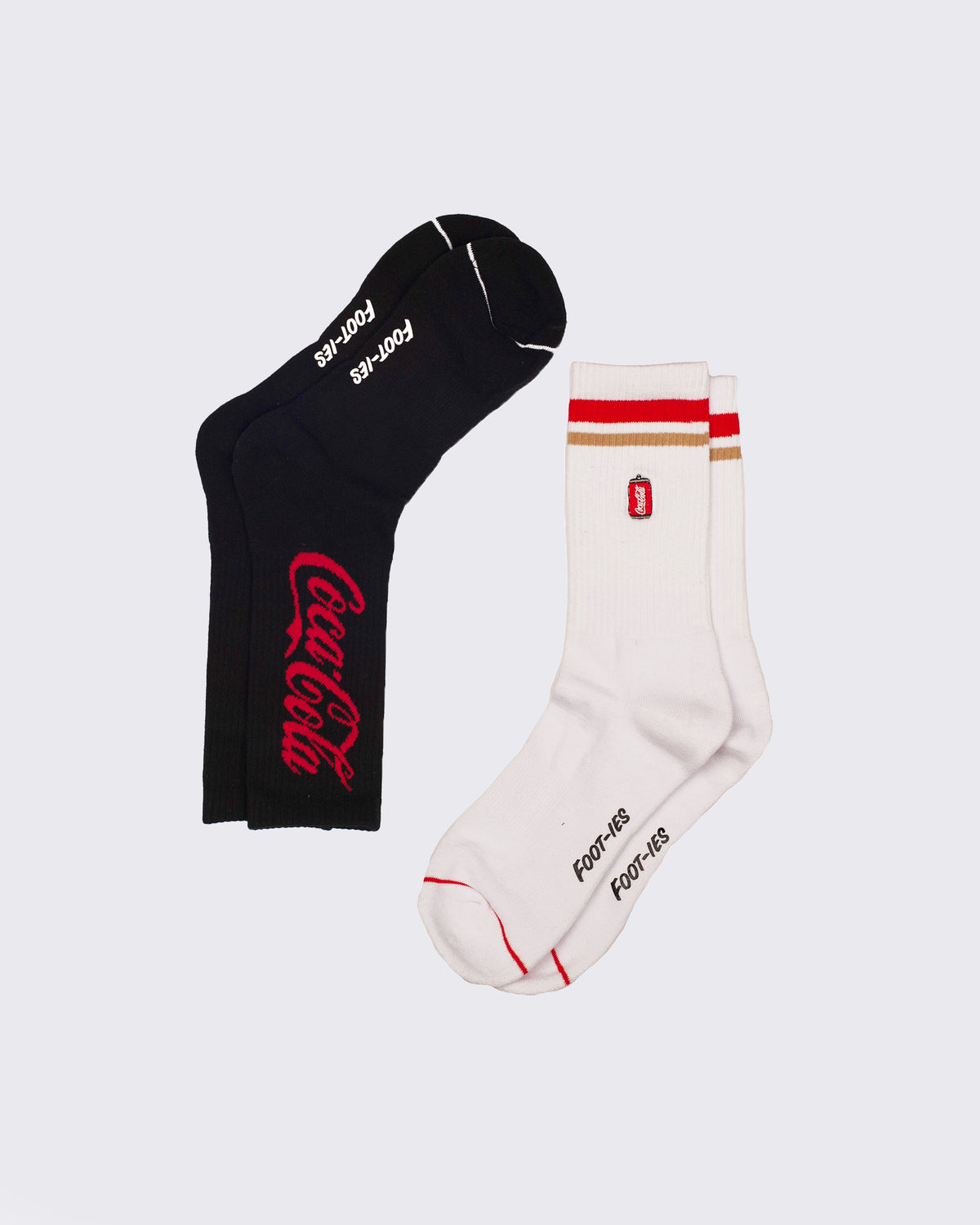 Coke Can Sneaker 2 Pk Sock White Black