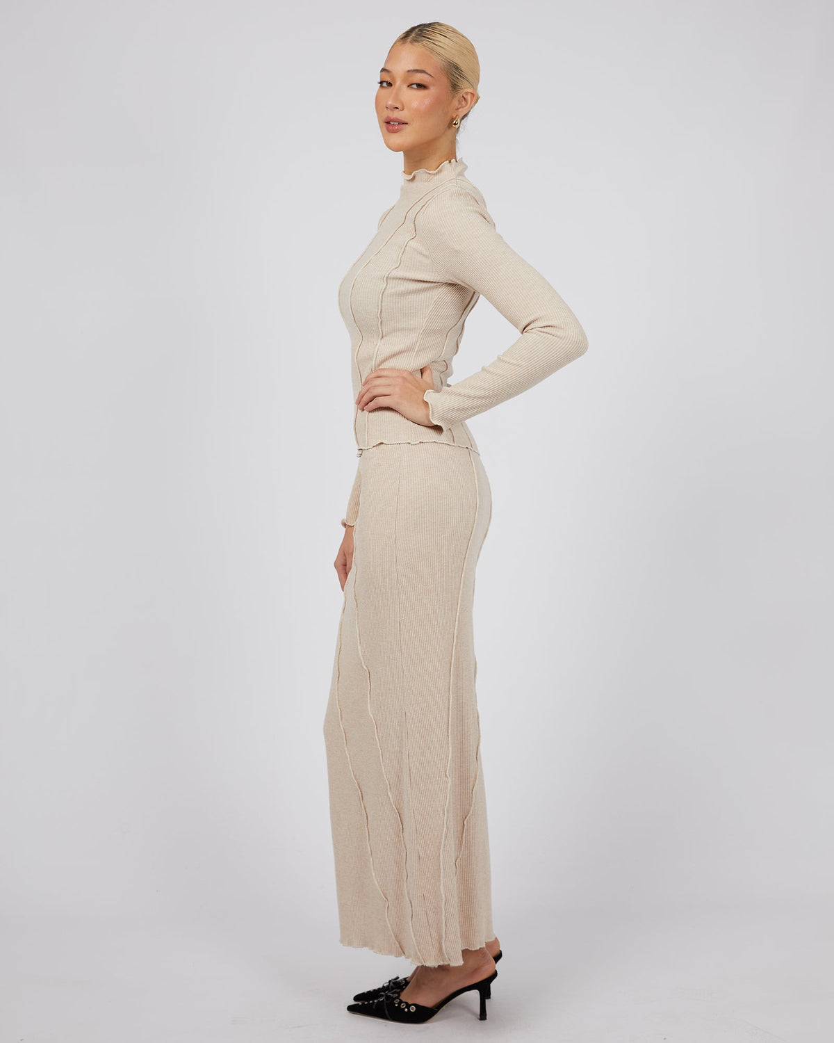 Jorge-Gemma Maxi Skirt Natural-Edge Clothing