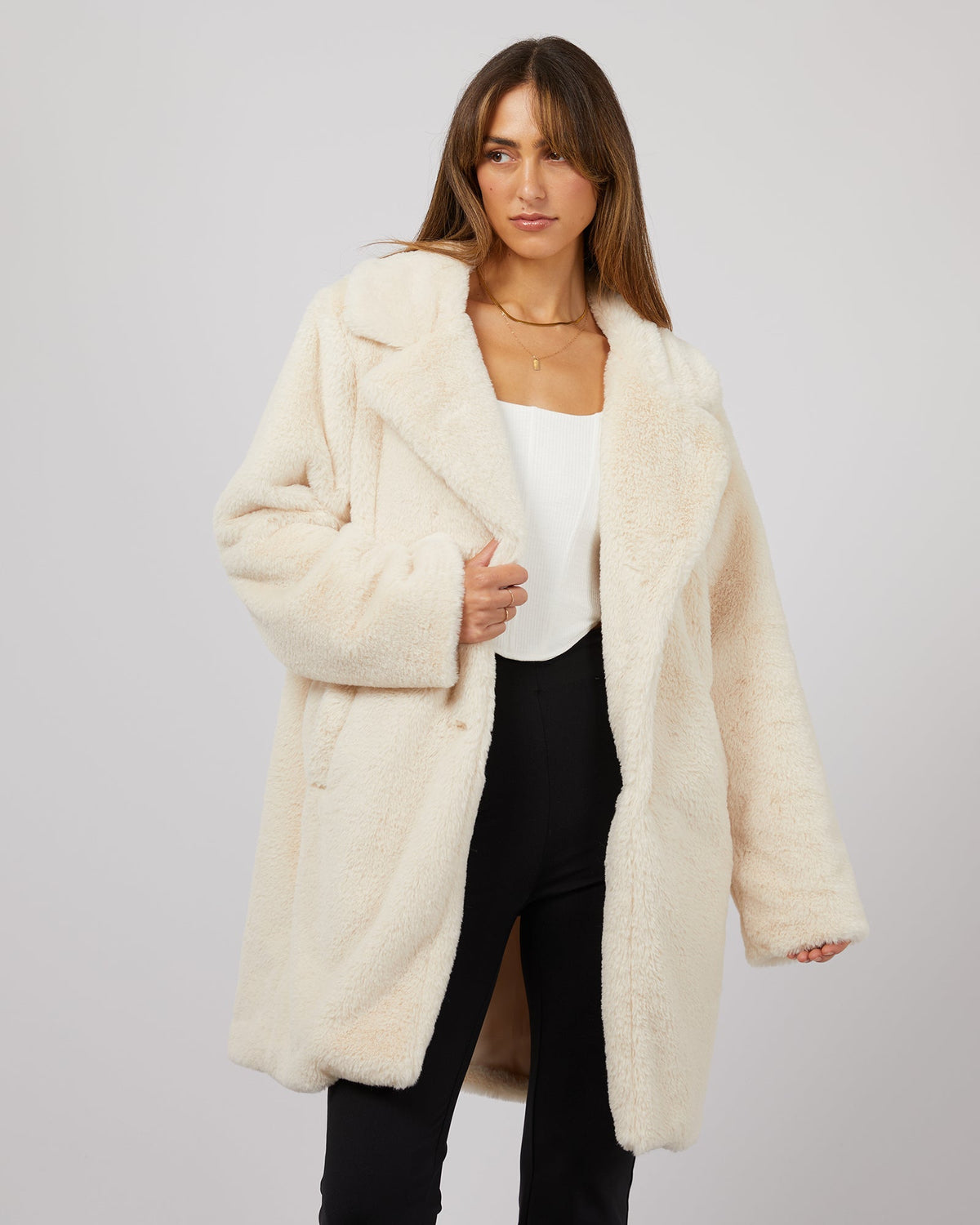 Jorge-Molly Fur Coat Natural-Edge Clothing