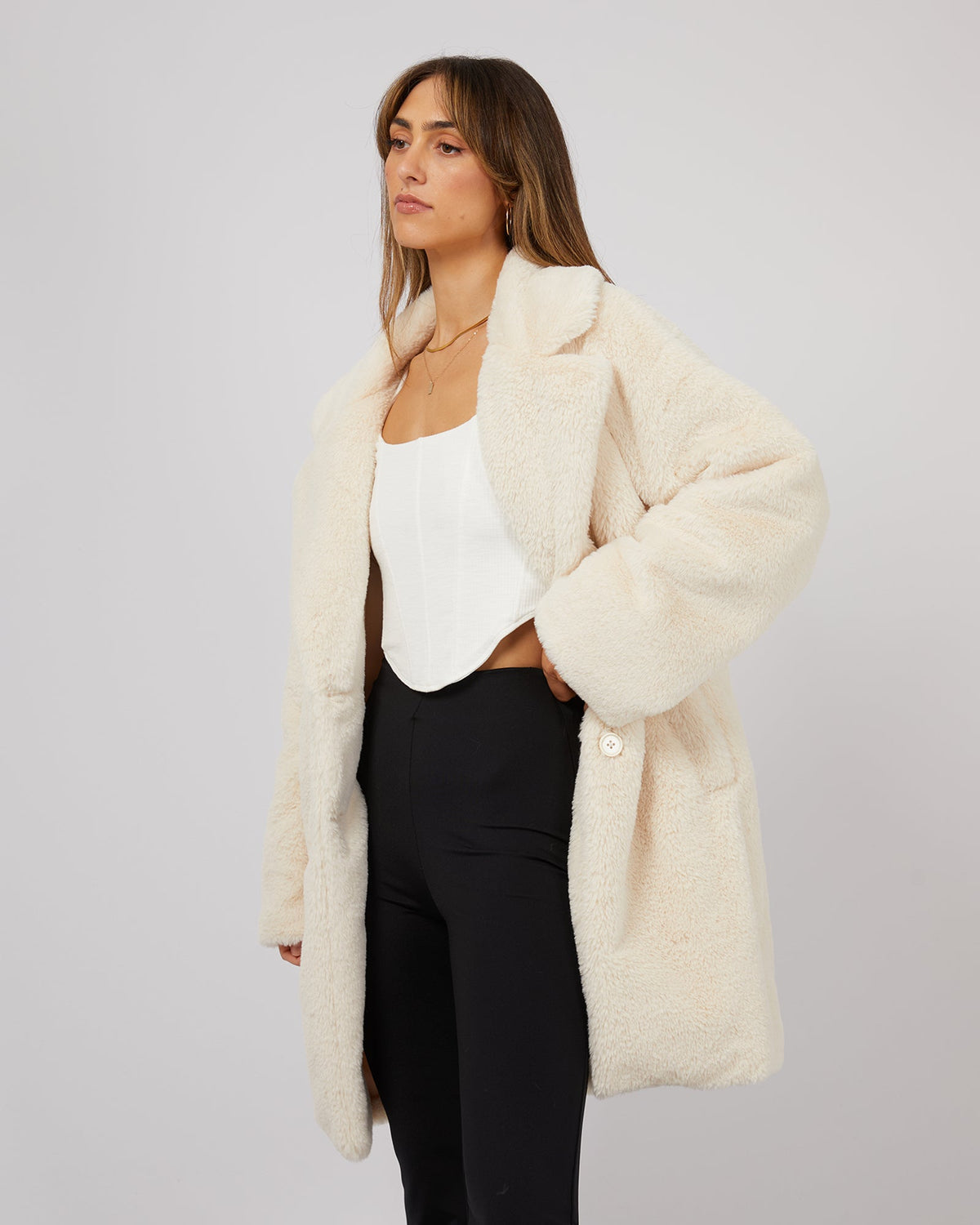 Jorge-Molly Fur Coat Natural-Edge Clothing