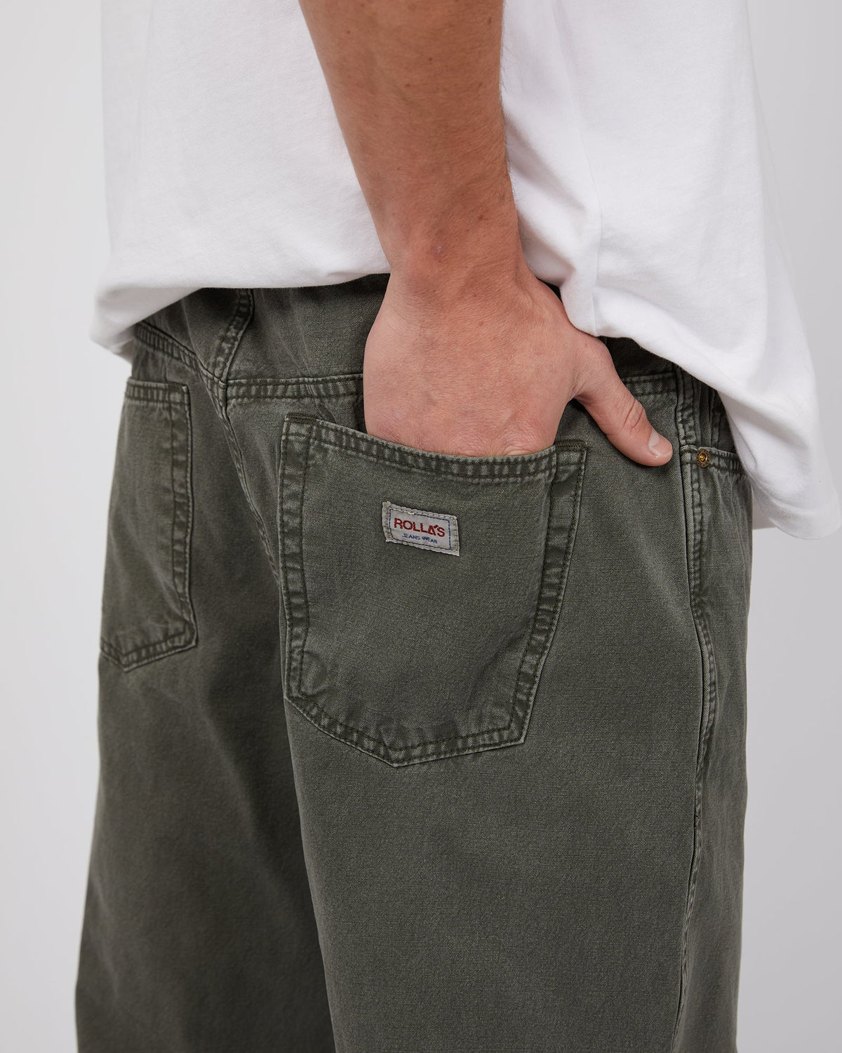 Rollas-Ezy Canvas Pant Green-Edge Clothing