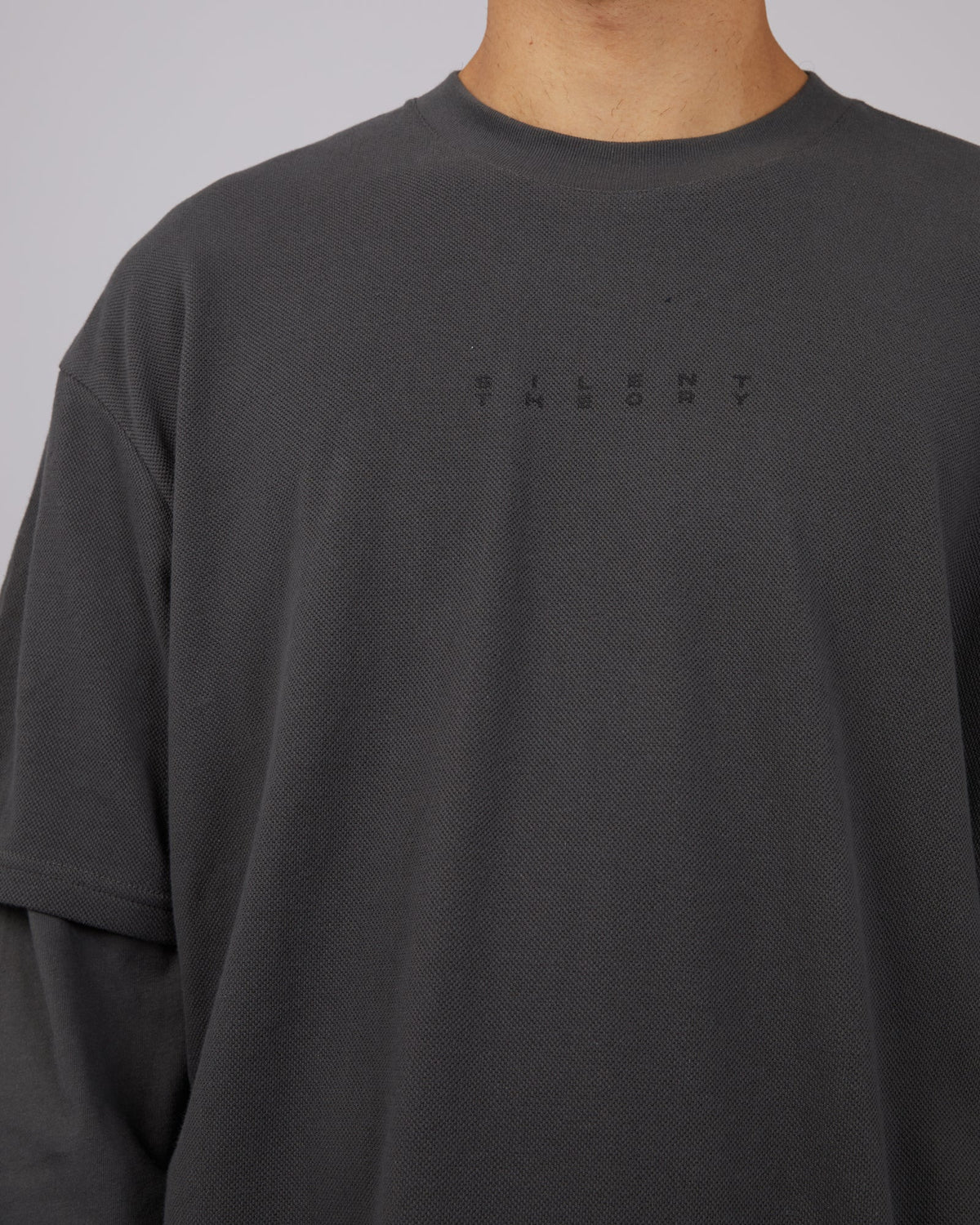 Silent Theory-Dual Tee Charcoal-Edge Clothing