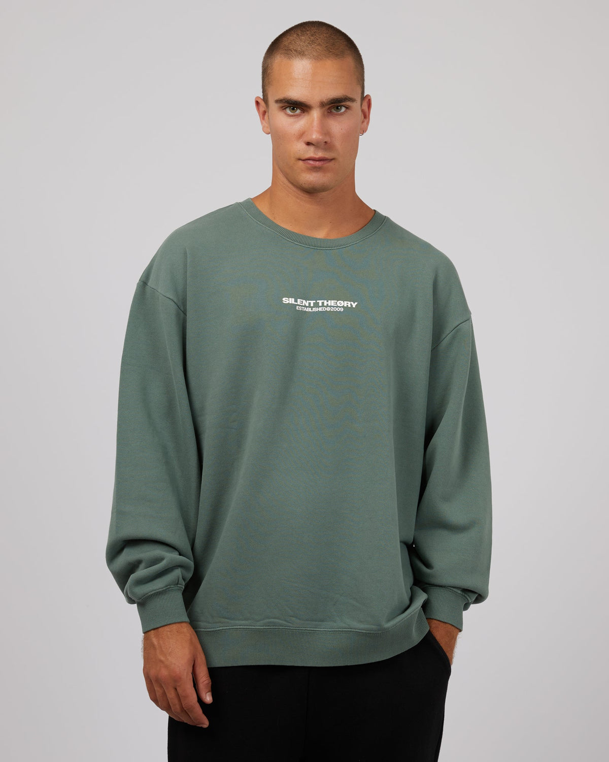 Silent Theory-Essential Theory Crew Green-Edge Clothing