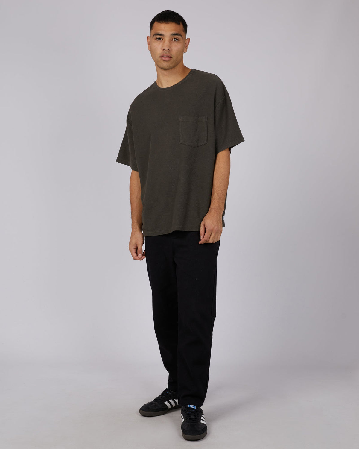 Silent Theory-Frankie Tee Charcoal-Edge Clothing