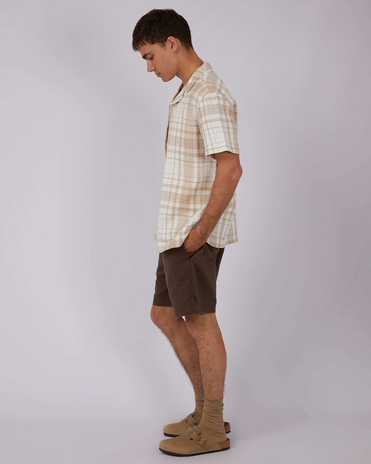 Silent Theory-Jacob Ss Shirt Beige-Edge Clothing