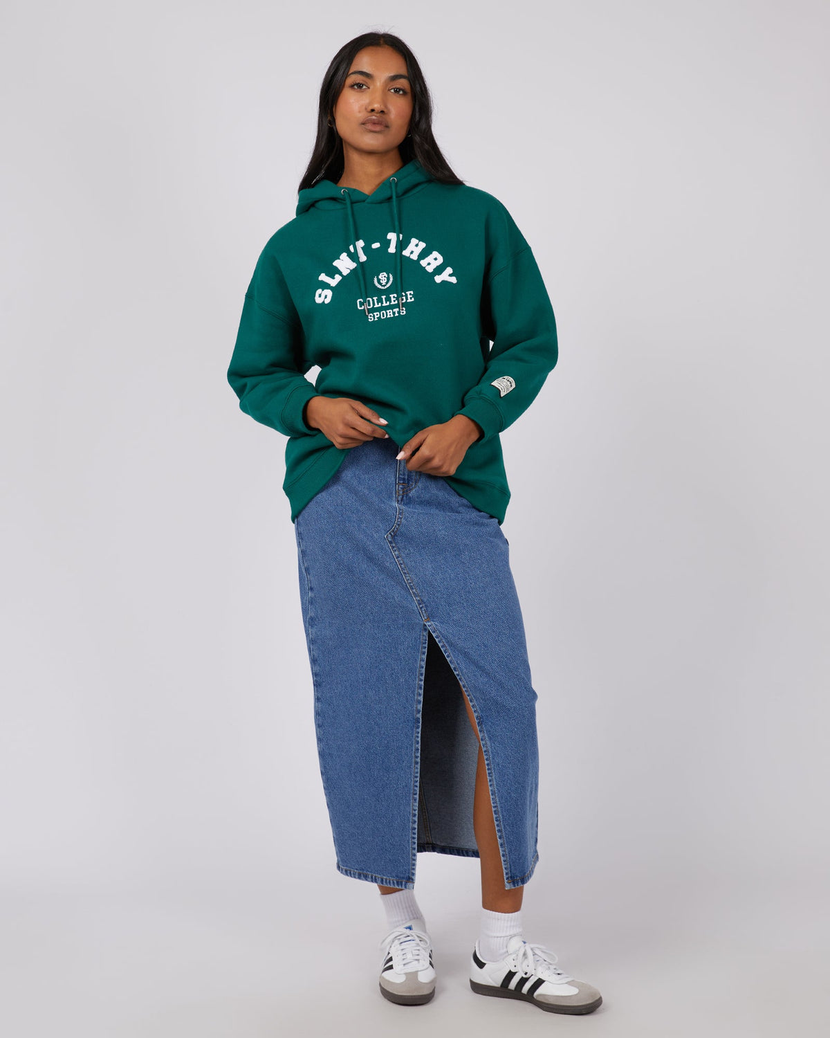 Silent Theory Ladies-Athletics Hoody Green-Edge Clothing