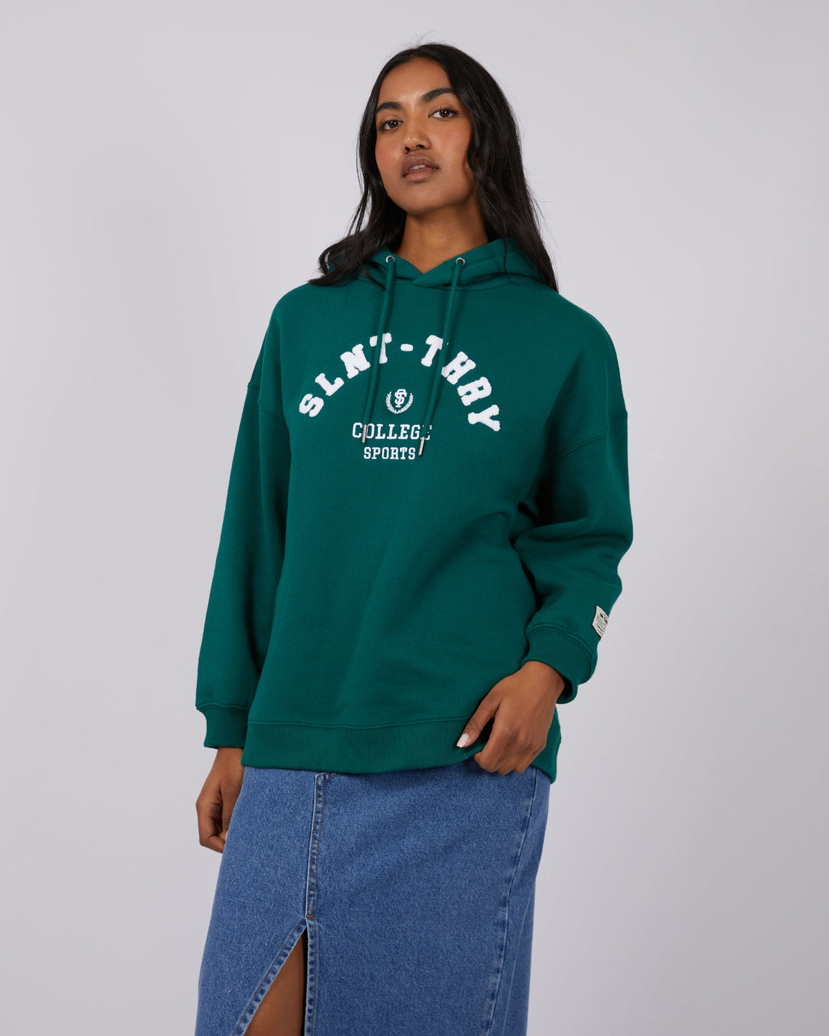 Silent Theory Ladies-Athletics Hoody Green-Edge Clothing