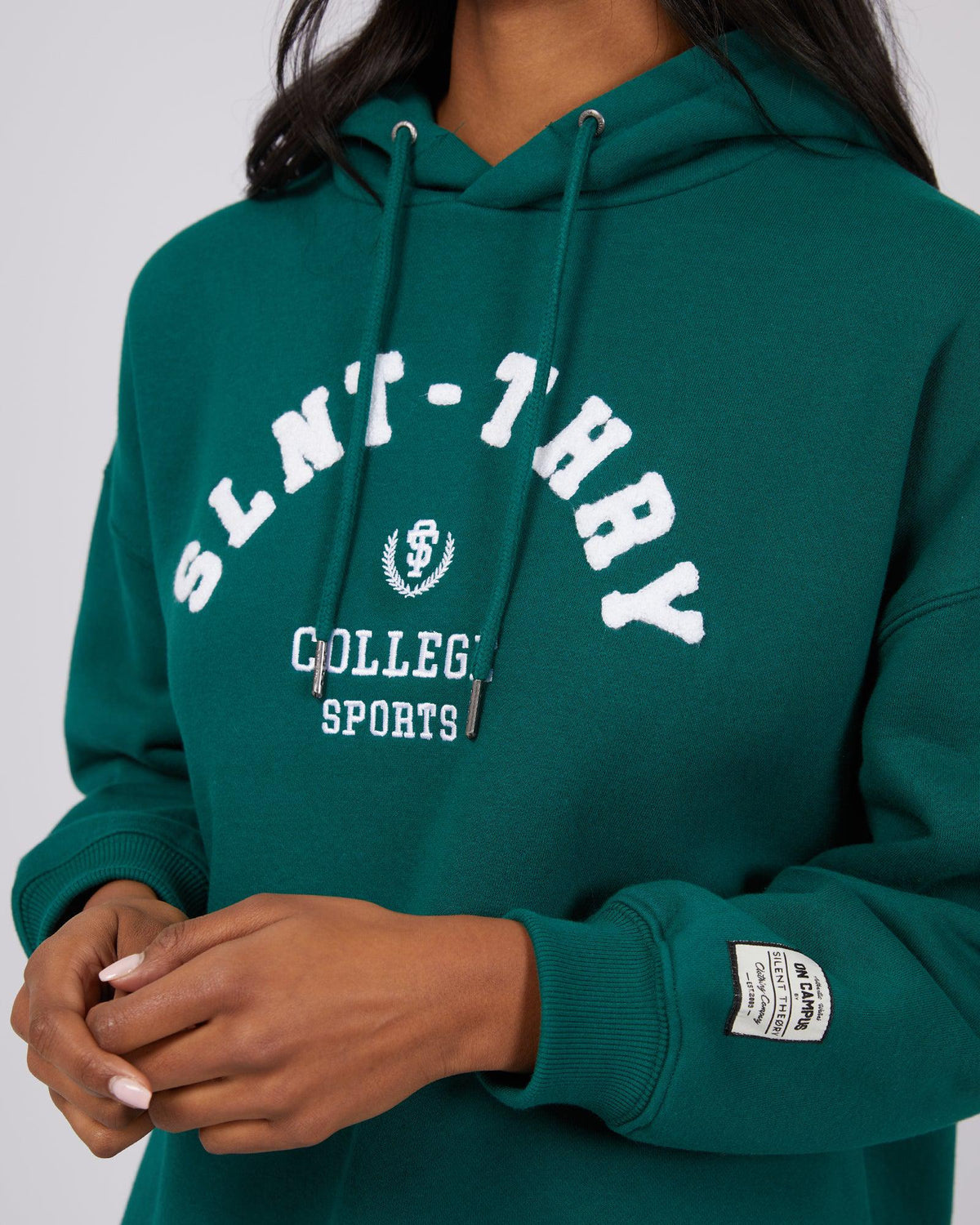 Silent Theory Ladies-Athletics Hoody Green-Edge Clothing