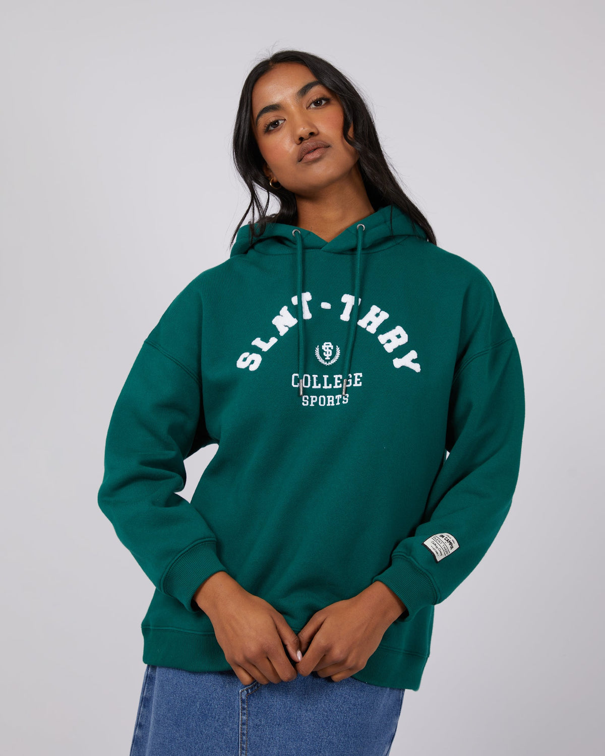 Silent Theory Ladies-Athletics Hoody Green-Edge Clothing