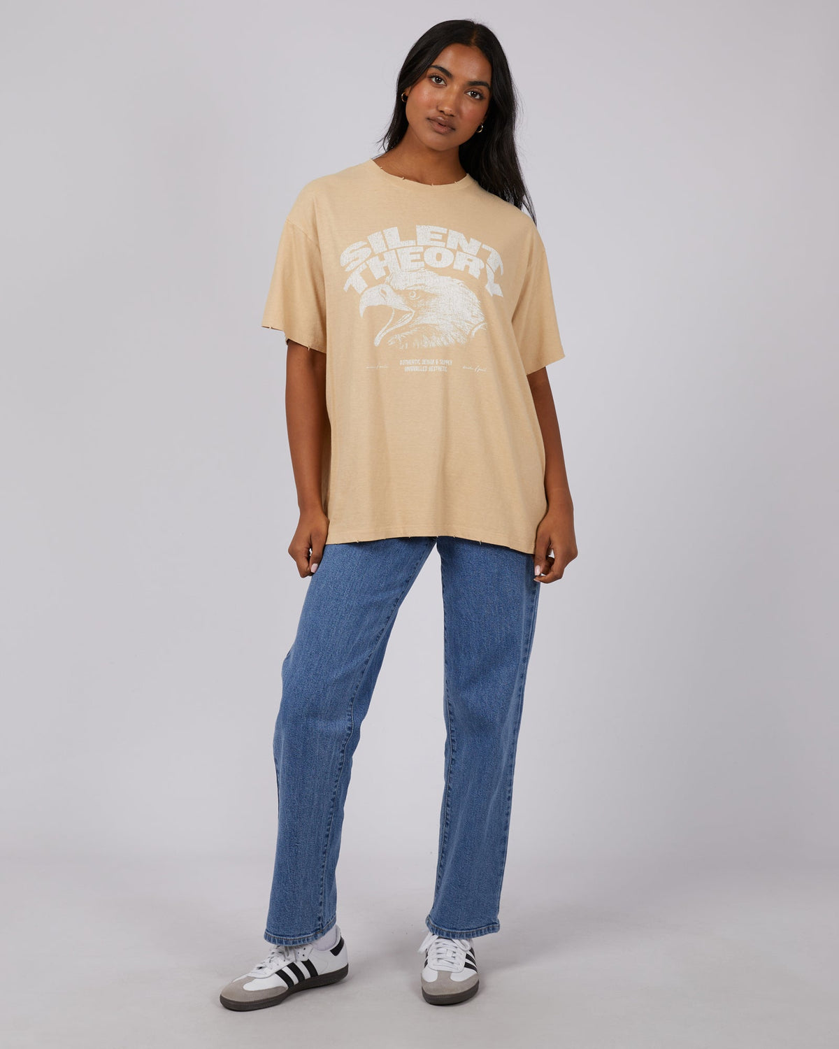 Silent Theory Ladies-Backstage Tee Oatmeal-Edge Clothing