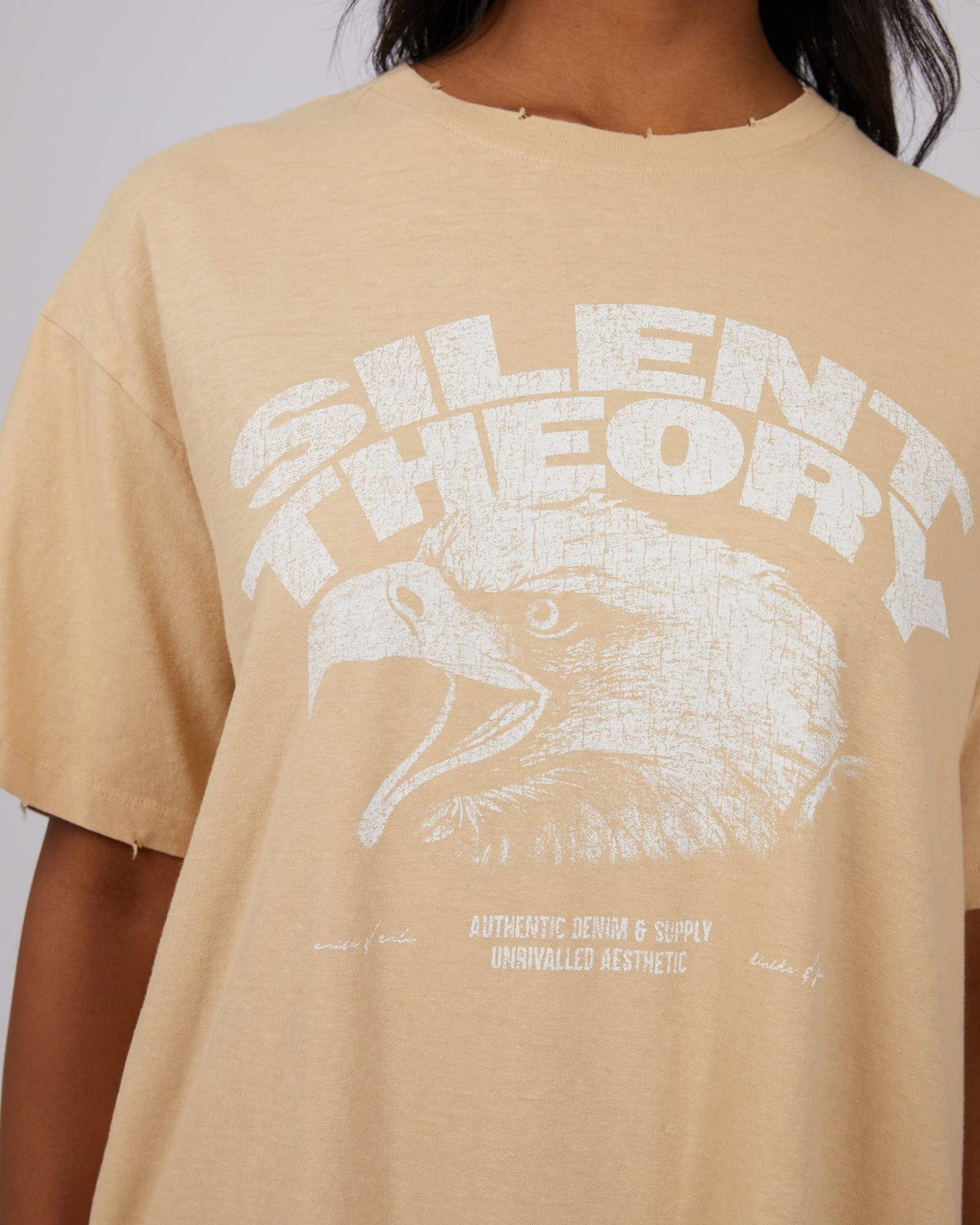 Silent Theory Ladies-Backstage Tee Oatmeal-Edge Clothing