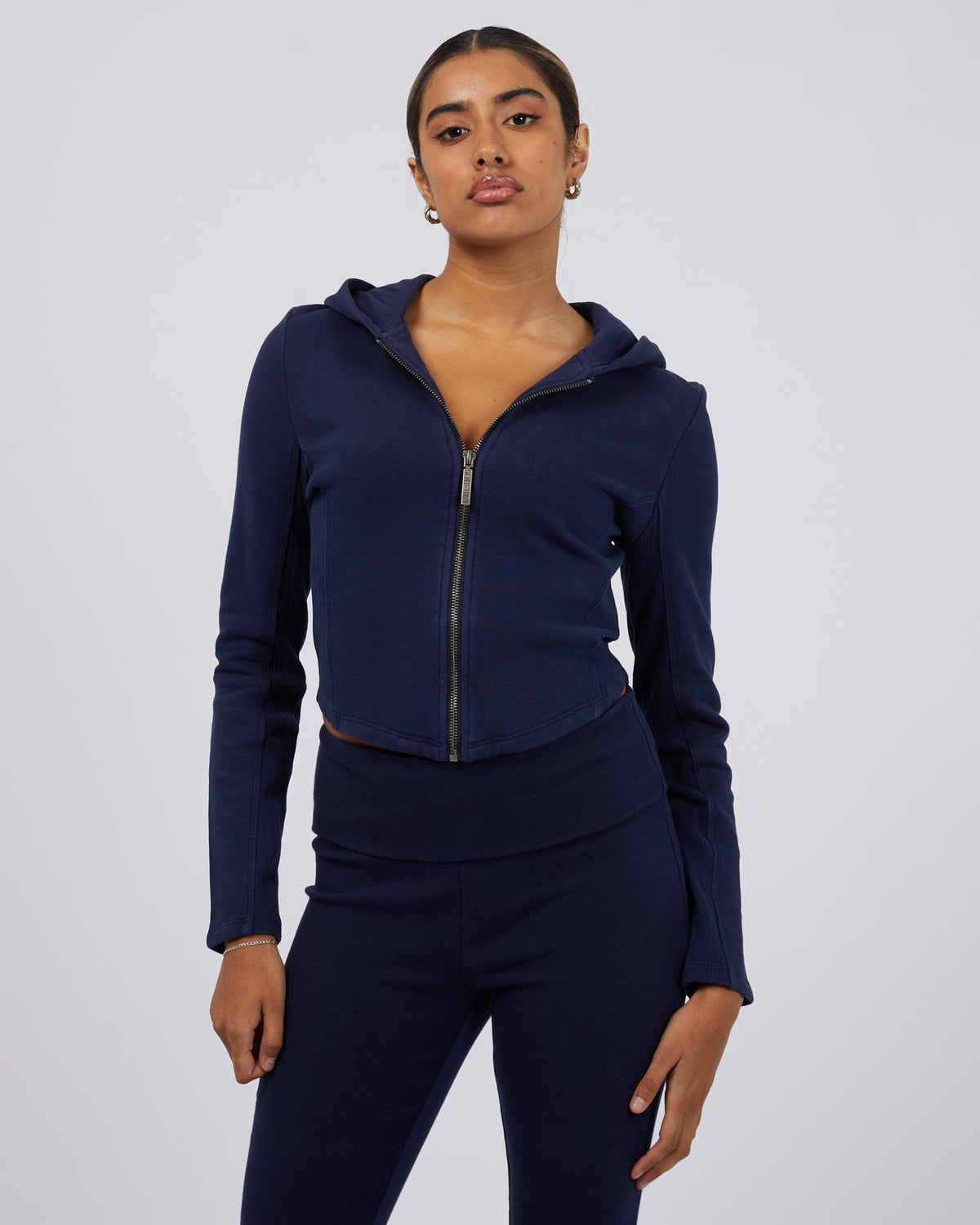 Silent Theory Ladies-Dua Zip Thru Navy-Edge Clothing