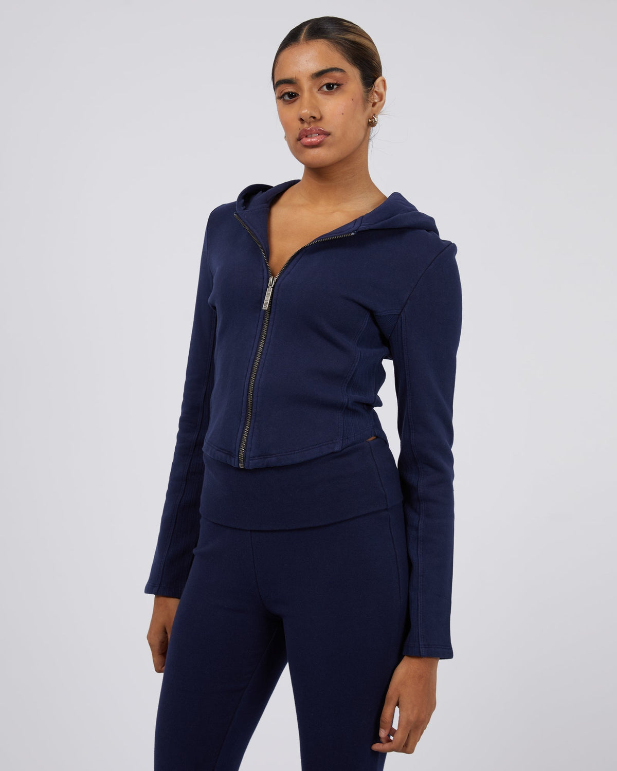 Silent Theory Ladies-Dua Zip Thru Navy-Edge Clothing