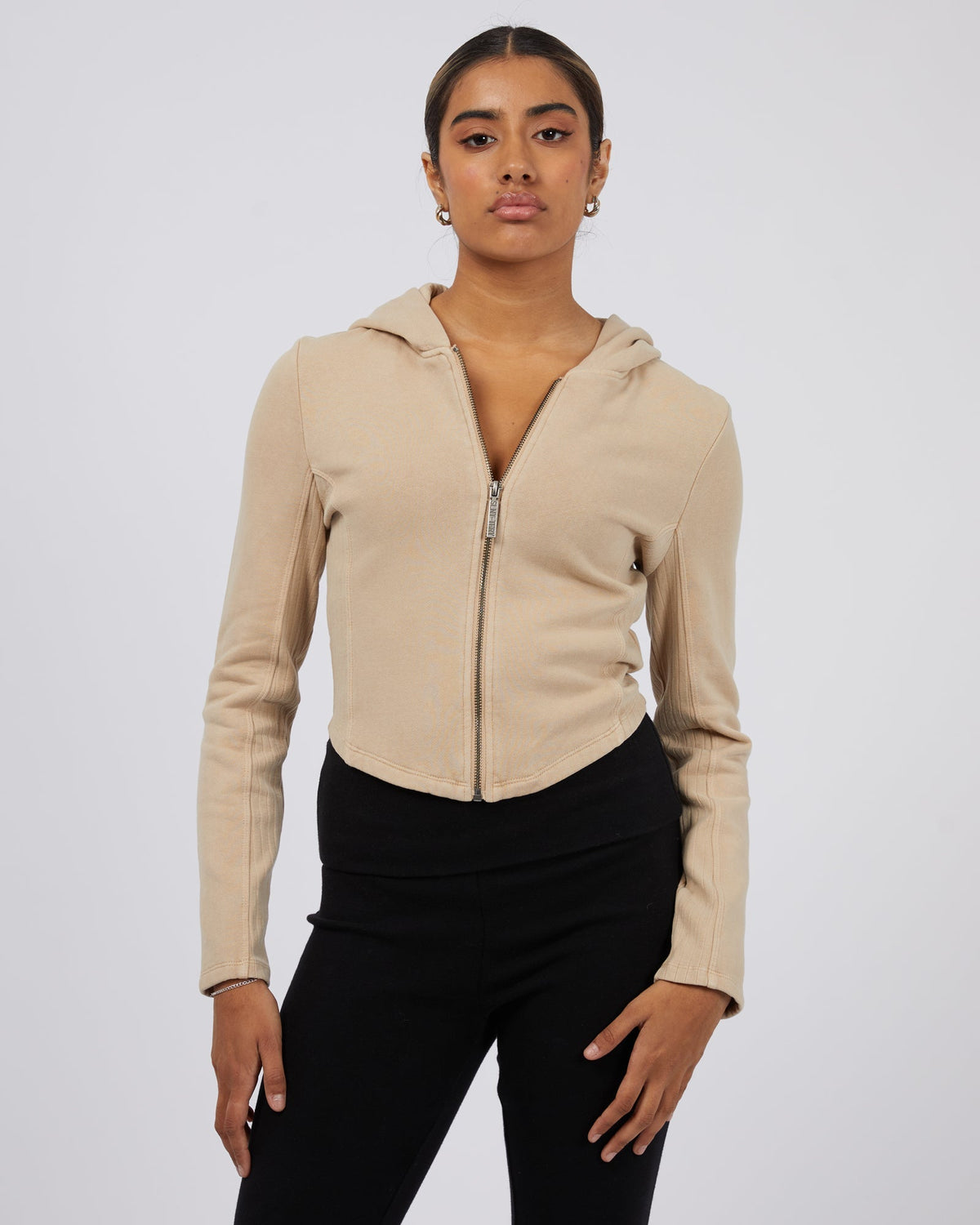 Silent Theory Ladies-Dua Zip Thru Oatmeal-Edge Clothing