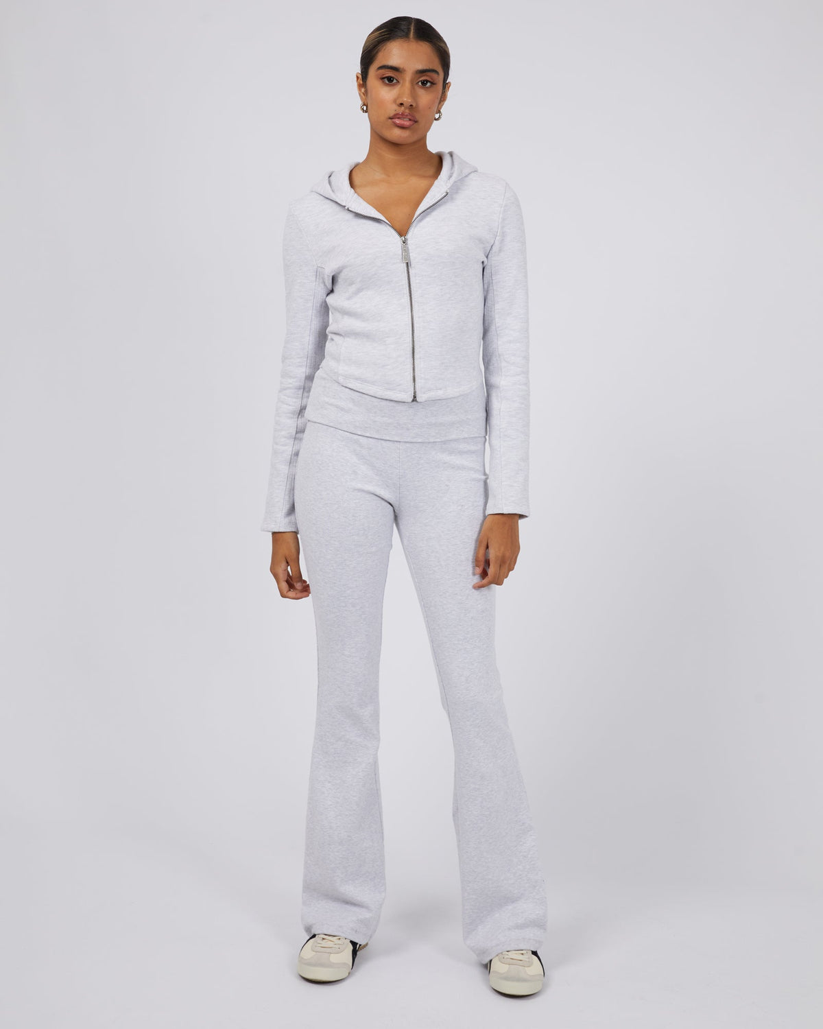 Silent Theory Ladies-Elina Flare Pant Snow Marle-Edge Clothing