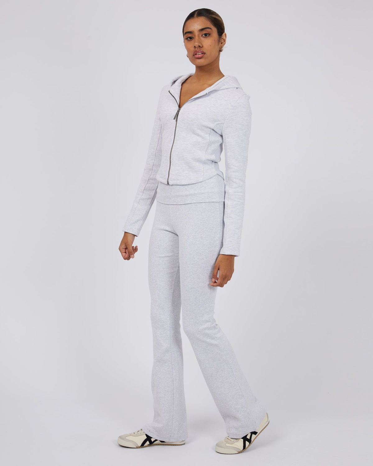 Silent Theory Ladies-Elina Flare Pant Snow Marle-Edge Clothing