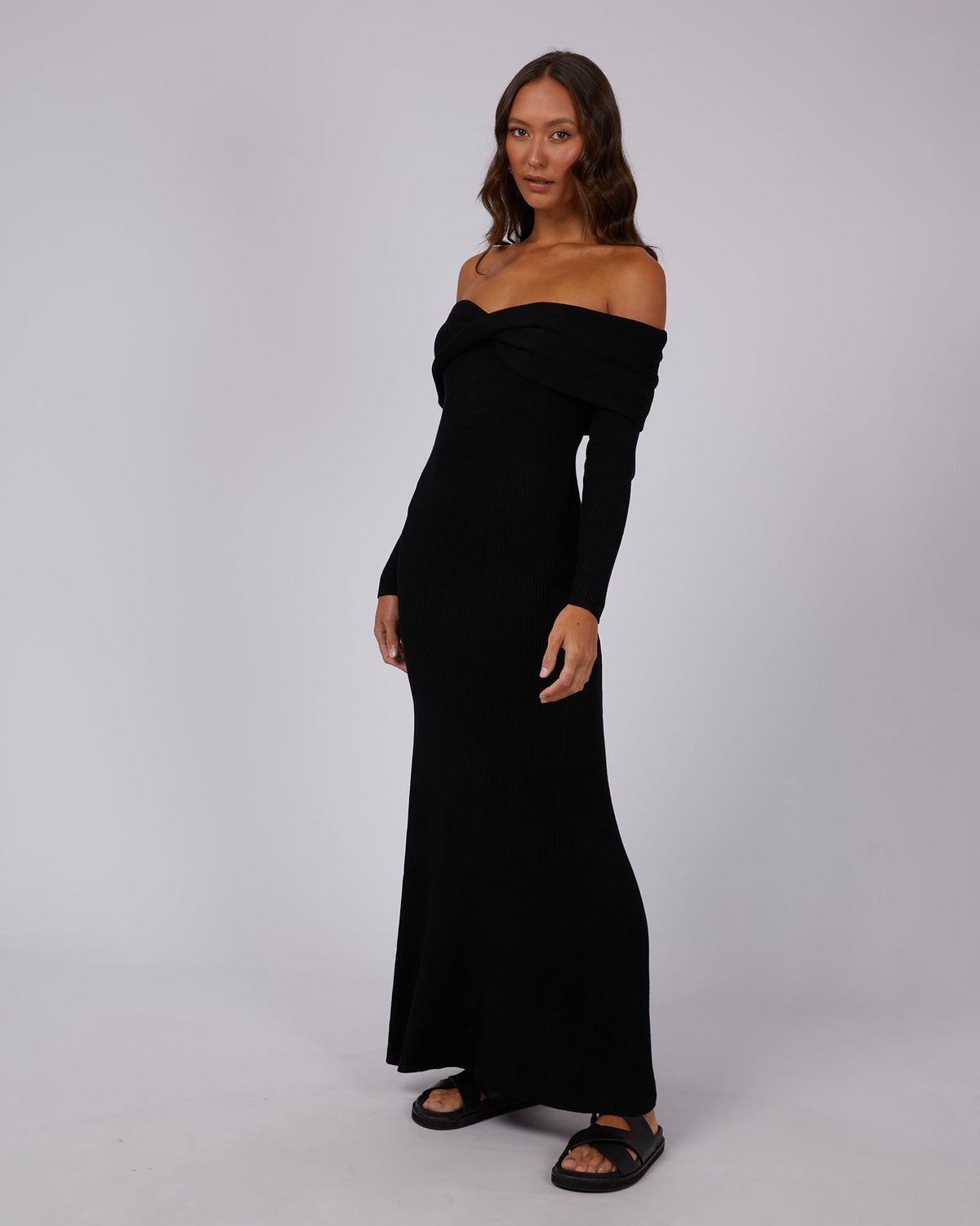 Silent Theory Ladies-Livia Maxi Dress Black-Edge Clothing