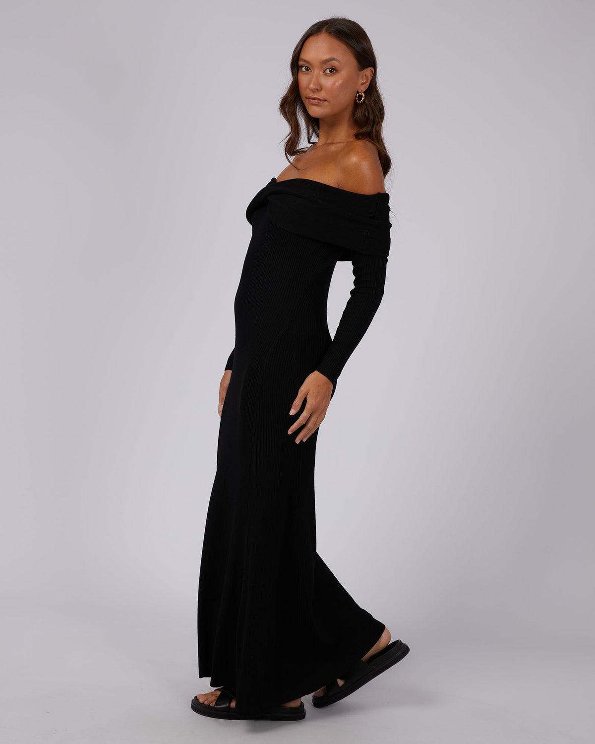 Silent Theory Ladies-Livia Maxi Dress Black-Edge Clothing