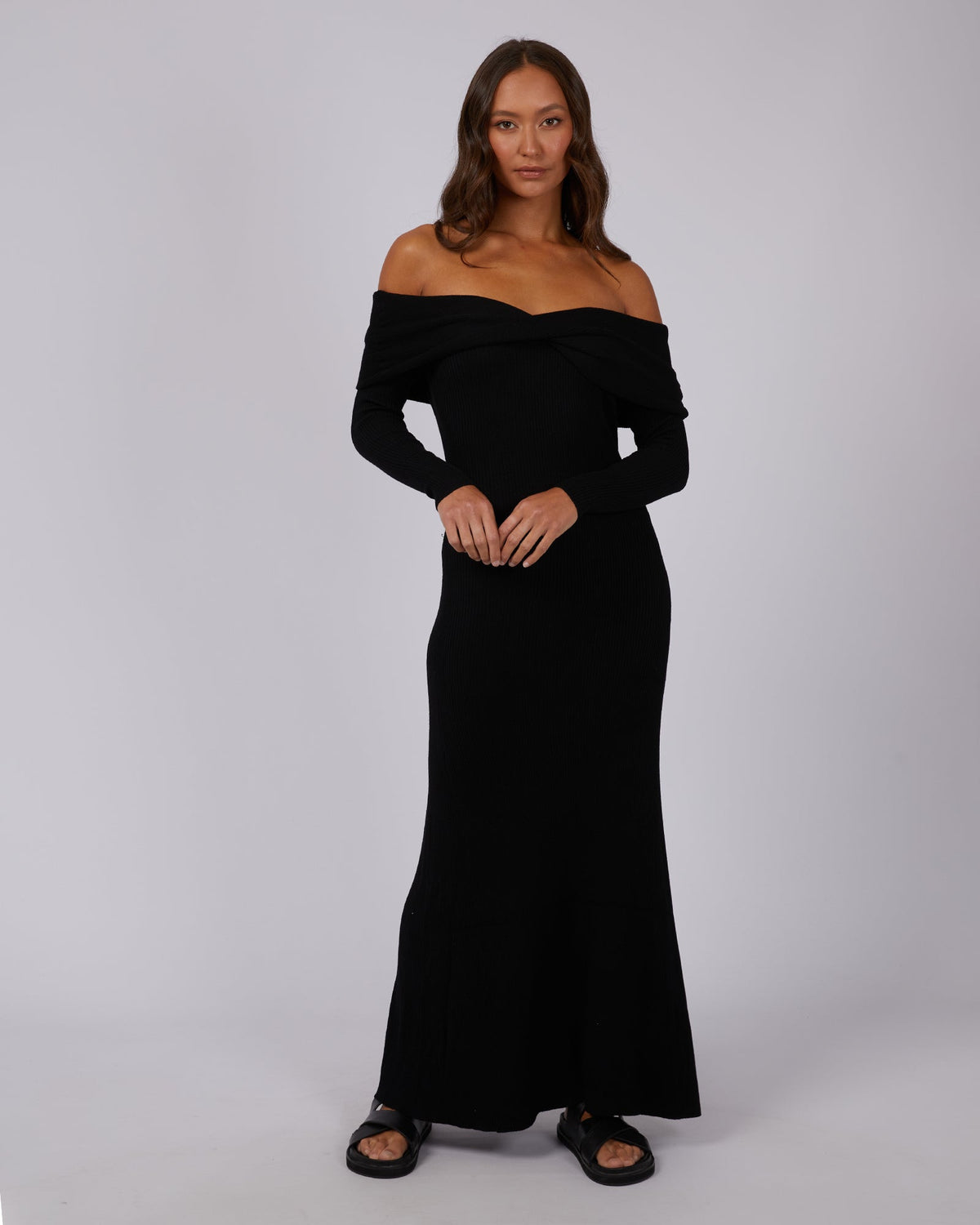 Silent Theory Ladies-Livia Maxi Dress Black-Edge Clothing