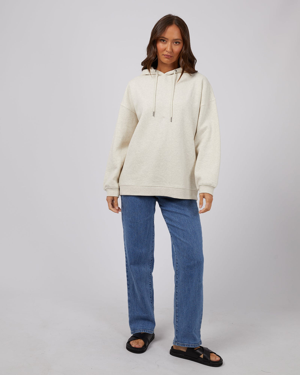 Silent Theory Ladies-Oversized Hoody Oatmeal-Edge Clothing