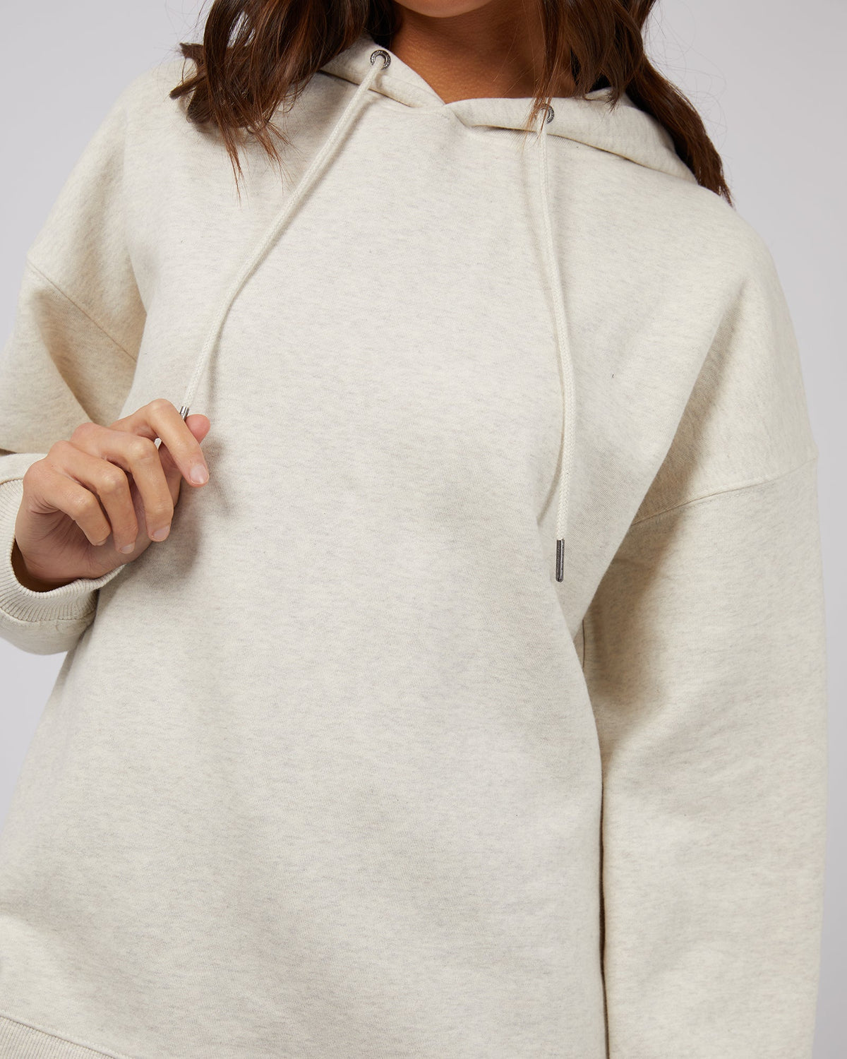 Silent Theory Ladies-Oversized Hoody Oatmeal-Edge Clothing