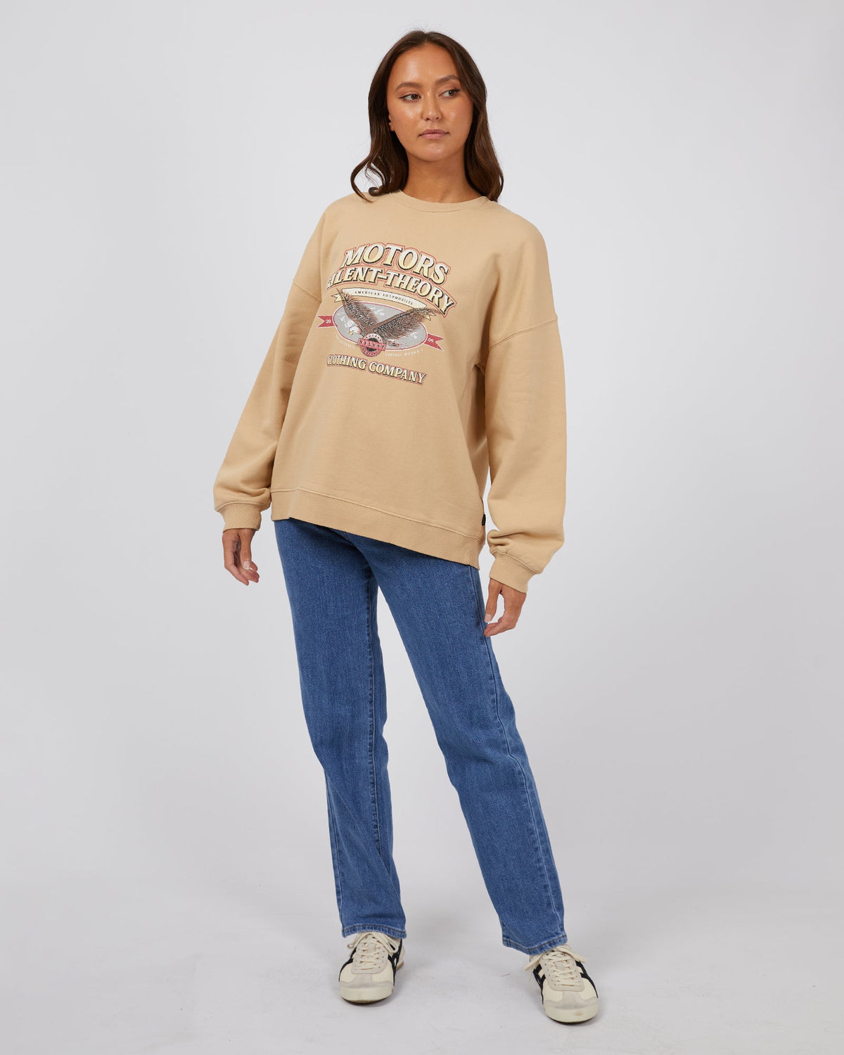 Silent Theory Ladies-Patriot Crew Oatmeal-Edge Clothing