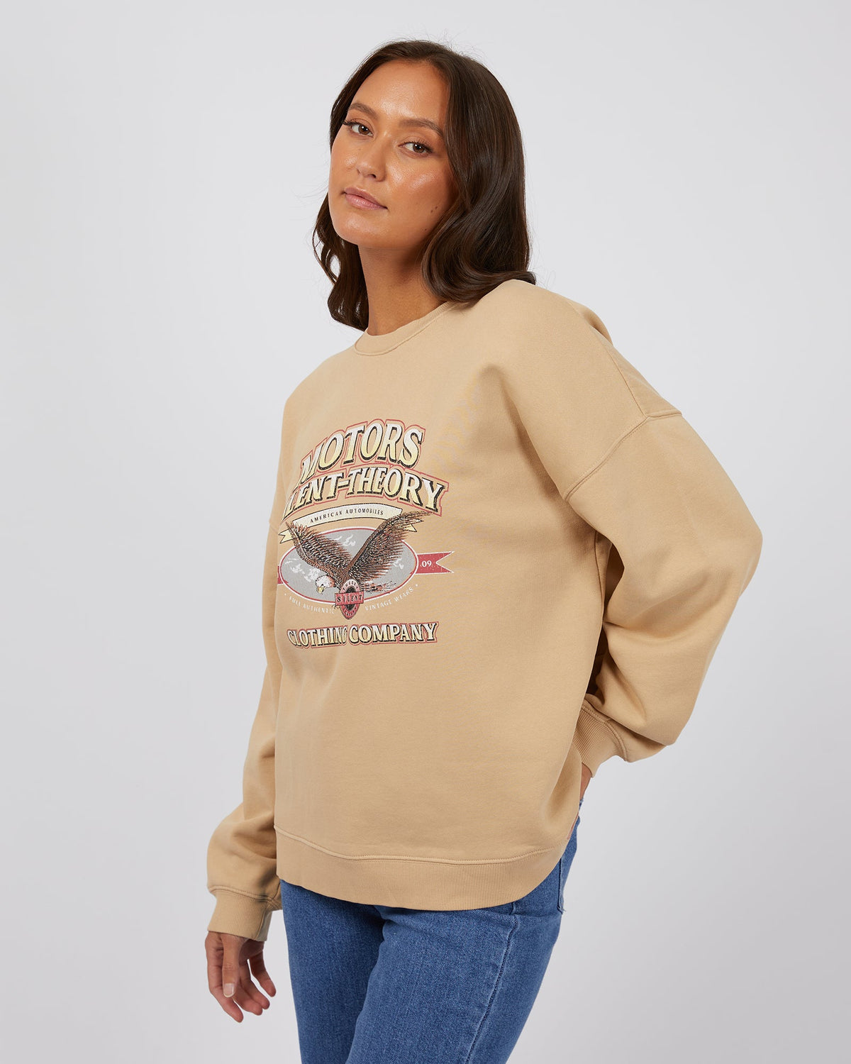 Silent Theory Ladies-Patriot Crew Oatmeal-Edge Clothing