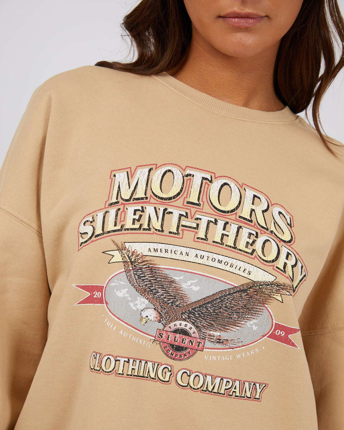 Silent Theory Ladies-Patriot Crew Oatmeal-Edge Clothing