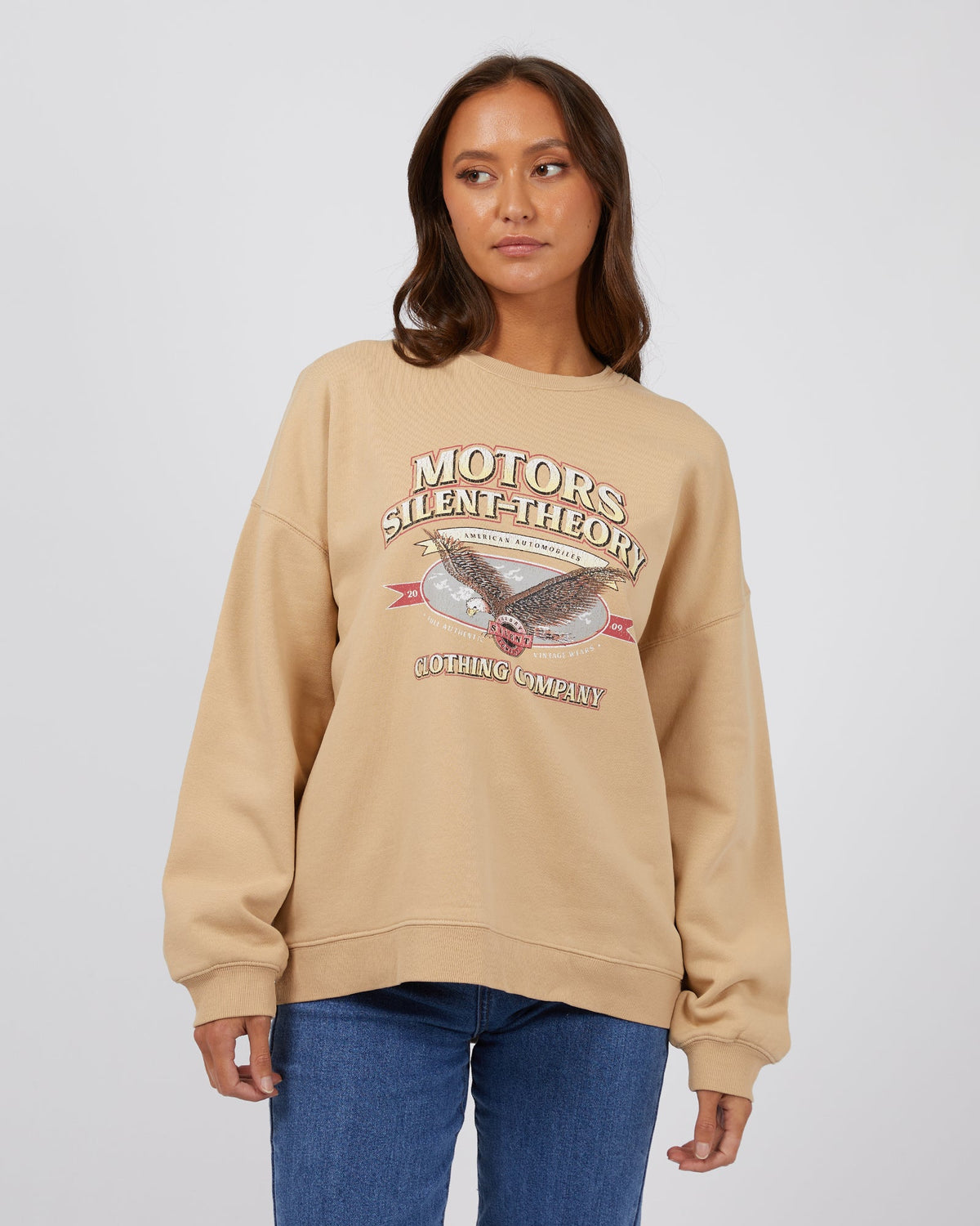 Silent Theory Ladies-Patriot Crew Oatmeal-Edge Clothing