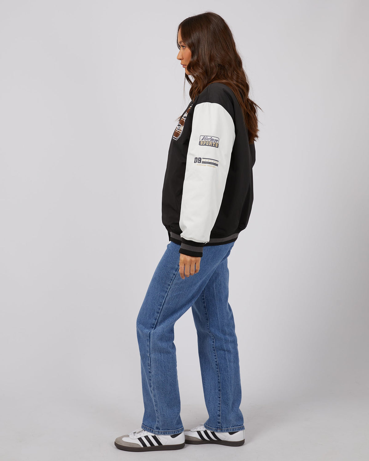 Silent Theory Ladies-Varsity Jacket Black-Edge Clothing