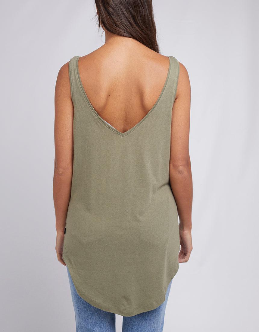 Silent Theory Ladies-Zuri Tank Khaki-Edge Clothing