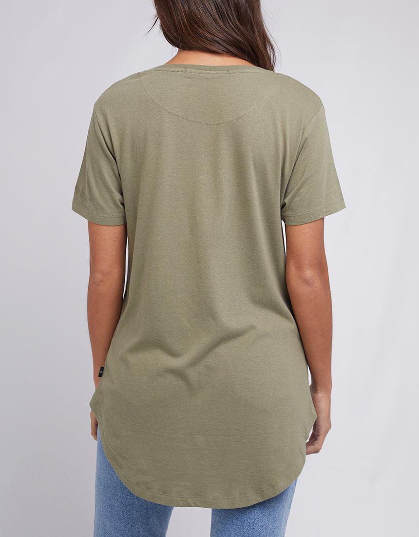 Silent Theory Ladies-Zuri Tee Khaki-Edge Clothing