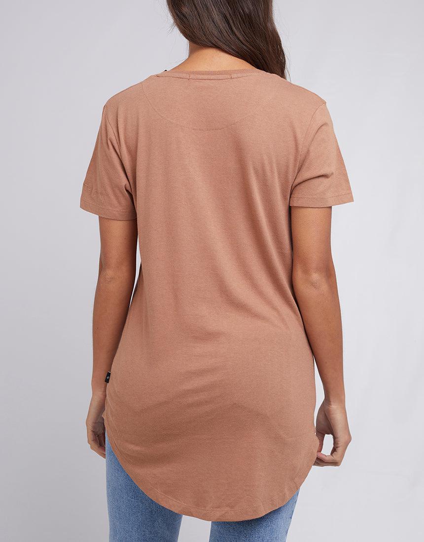 Silent Theory Ladies-Zuri Tee Tan-Edge Clothing