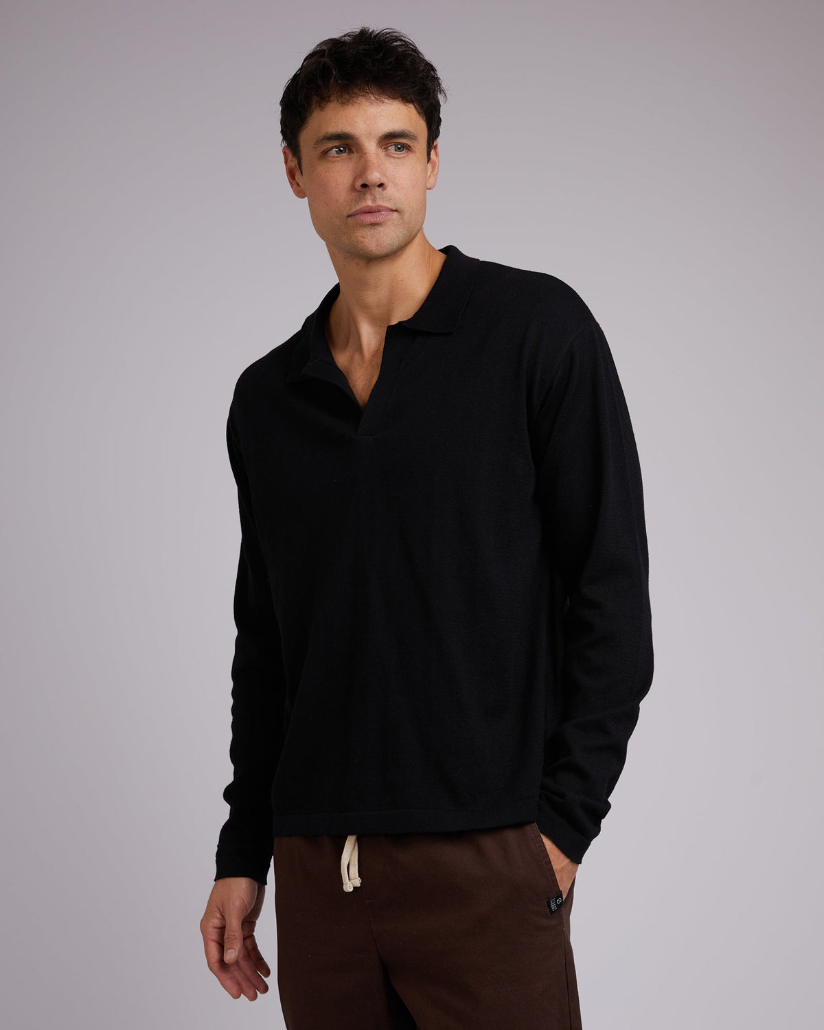 Silent Theory-Marlo Long Sleeve Knit Black-Edge Clothing