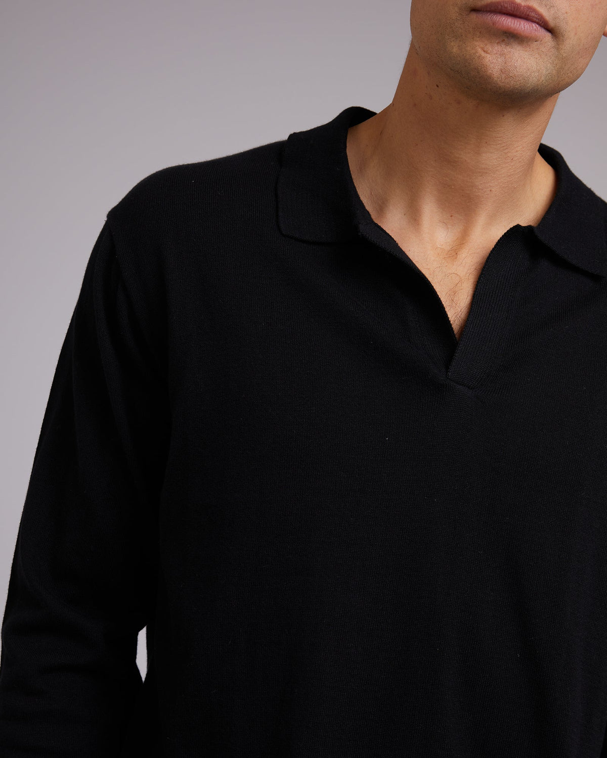 Silent Theory-Marlo Long Sleeve Knit Black-Edge Clothing