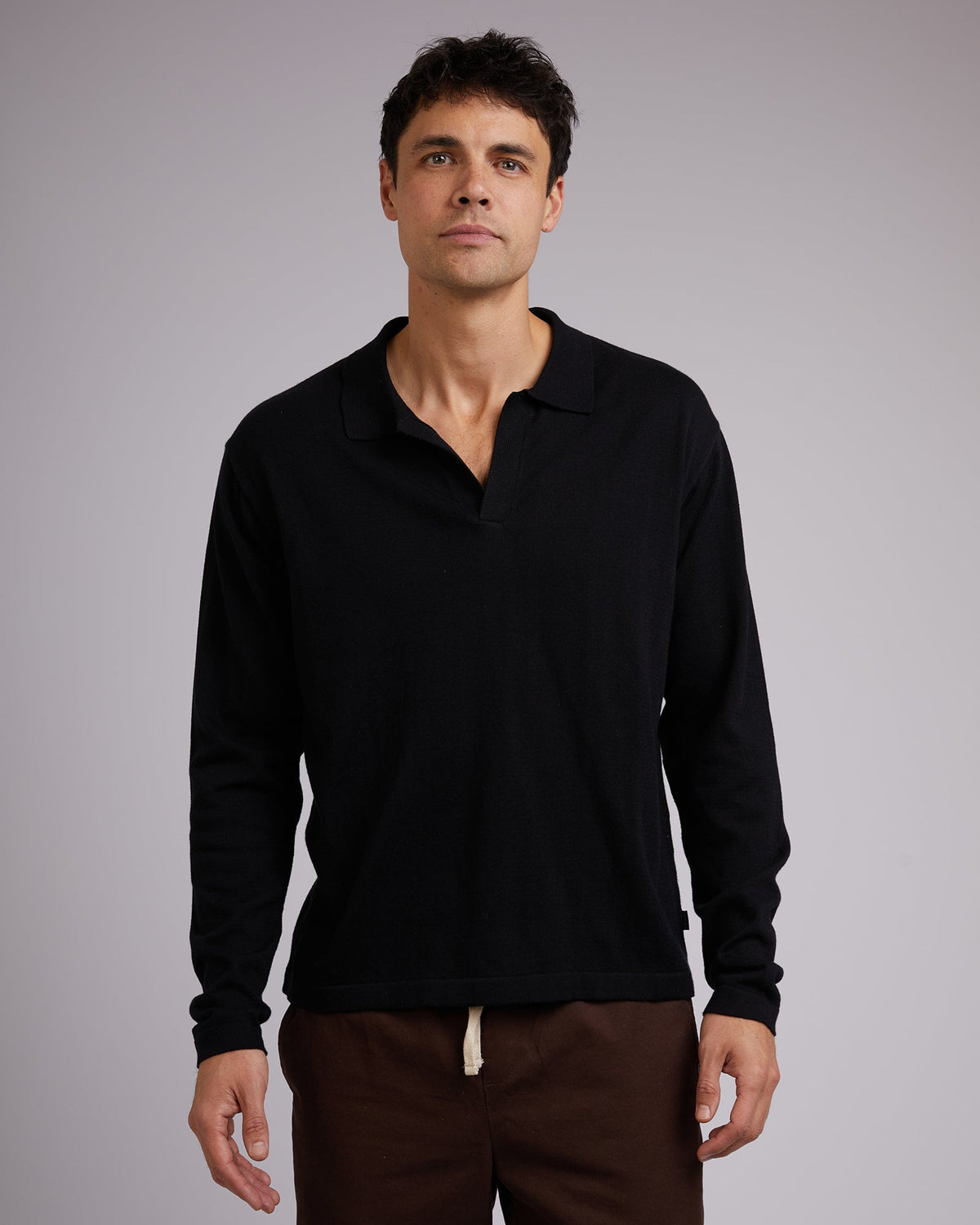 Silent Theory-Marlo Long Sleeve Knit Black-Edge Clothing