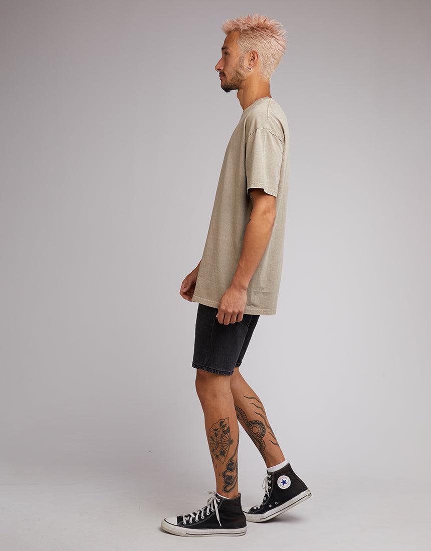 Silent Theory-Oversized Tee Tan-Edge Clothing