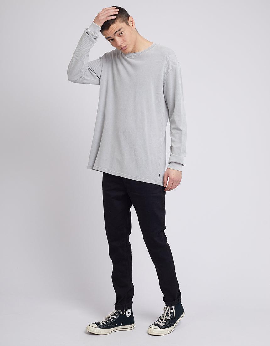 Silent Theory-Pique Long Sleeve Grey-Edge Clothing