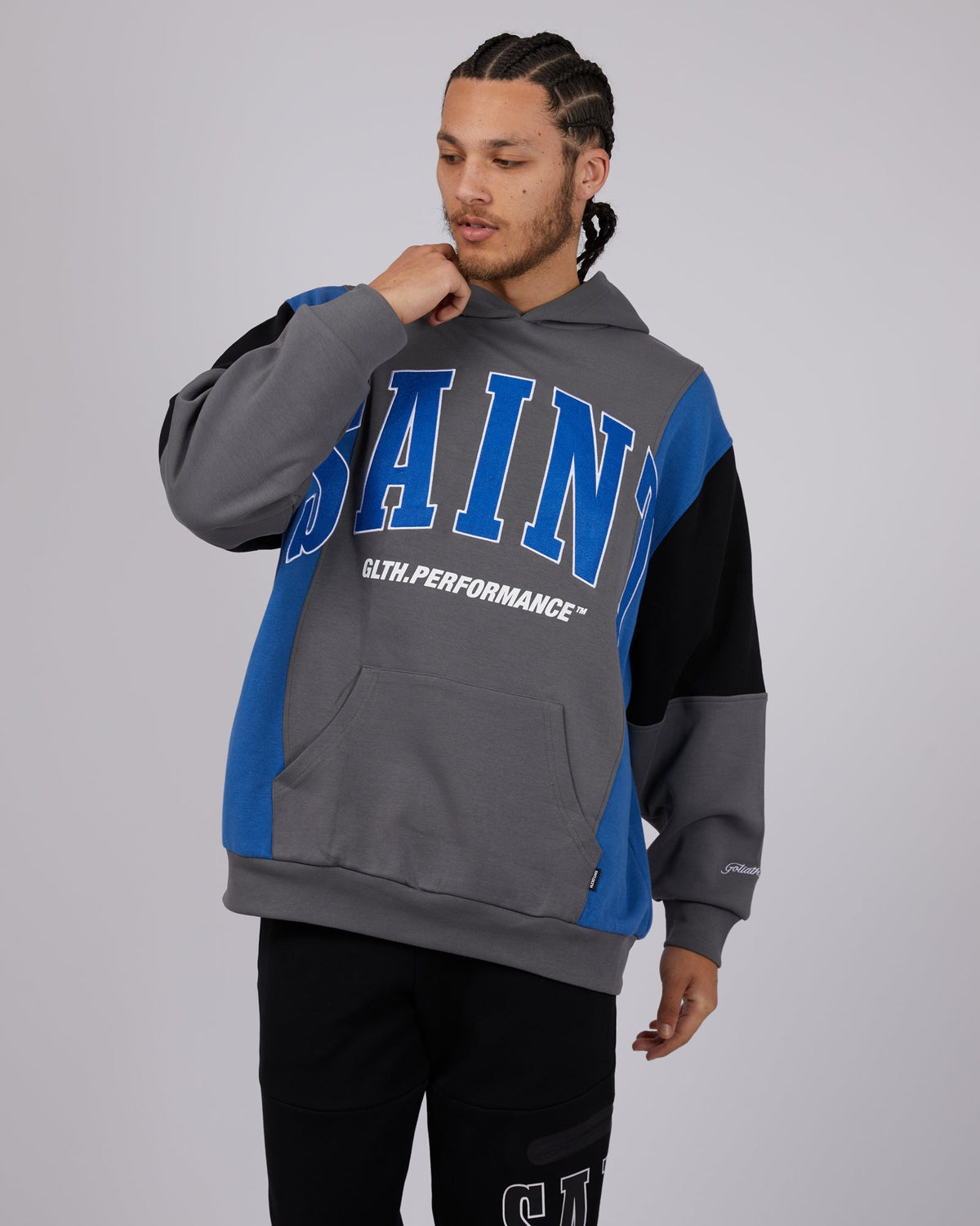 St. Goliath-Baseline Hoodie Blue-Edge Clothing