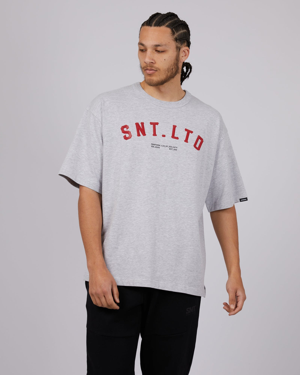 St. Goliath-Diamond Tee Grey Marle-Edge Clothing