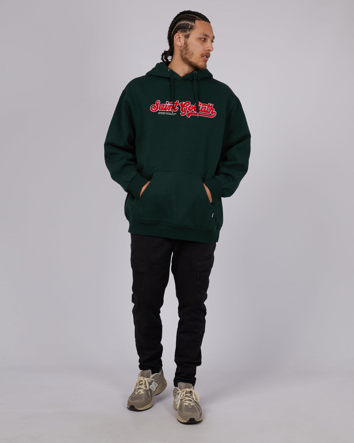 St. Goliath-Loaded Hoodie Bottle Green-Edge Clothing