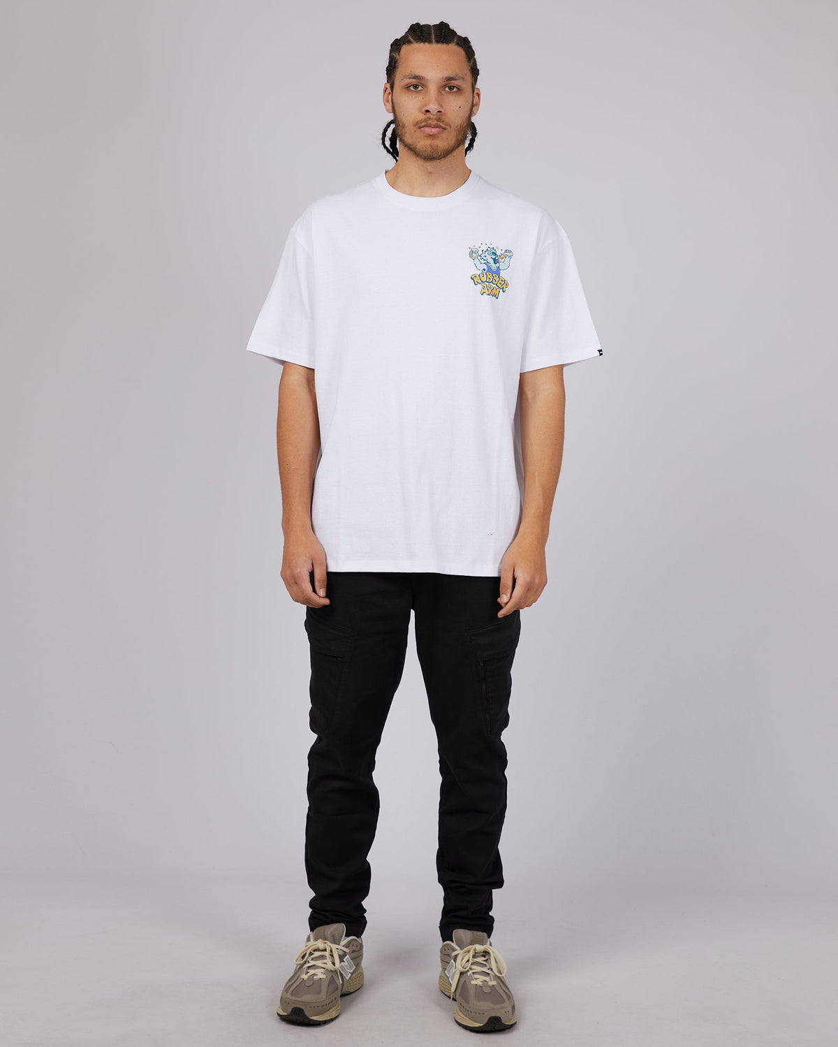 St. Goliath-Rubber Arm Tee White-Edge Clothing