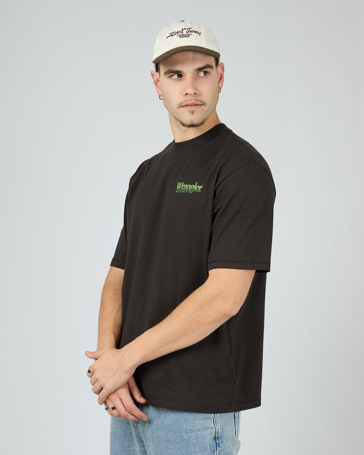 Wattle Slacker Tee Worn Black