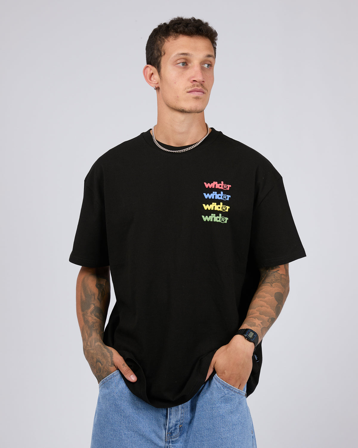 Source Box Fit Tee Black